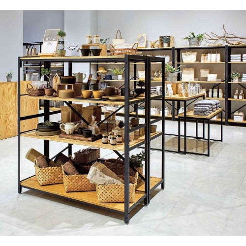 LアングルSラック4段W120*H135cmラーチ