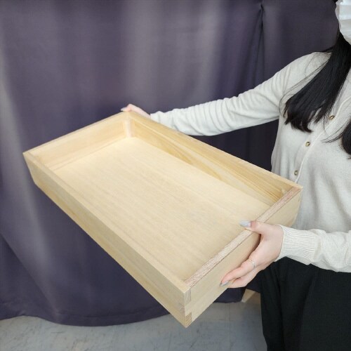 木製ボックス 桐材 ナチュラル W60×H10cm