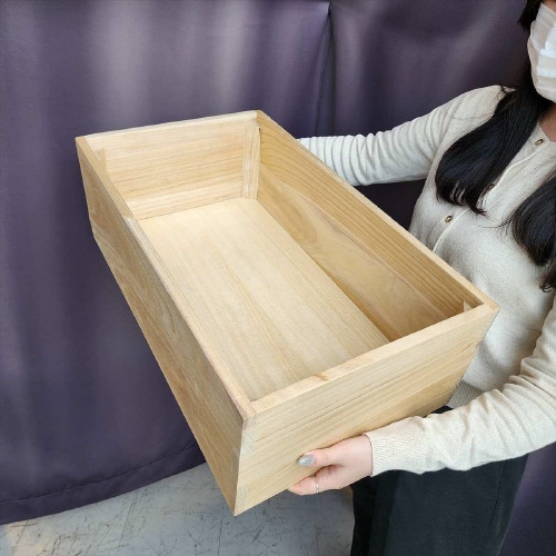 木製ボックス 桐材 ナチュラル W60×H20cm