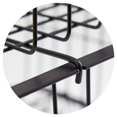 スタッキングワイヤーラック ブラック 4段