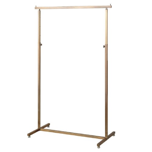 アンティークゴールドハンガーラック角パイプ W90