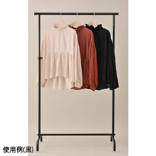 オーバーハングハンガーラックW90 丸パイプ 白