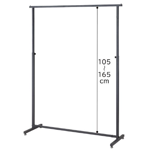 オーバーハングハンガーラック角パイプグレーW120