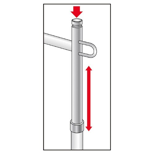 プッシュ式ハンガーラック 黒