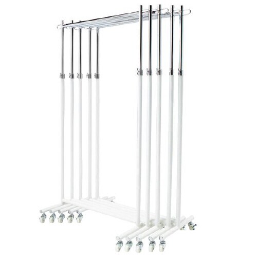 溶接式ハンガーラック 5台組 ホワイト W90cm