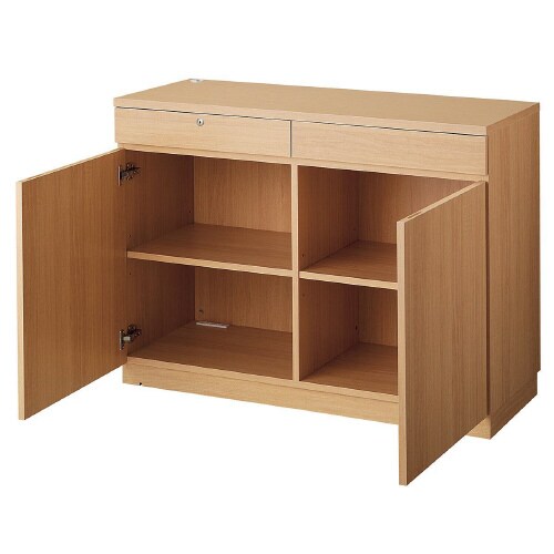 木製バックカウンター D50cm エクリュ