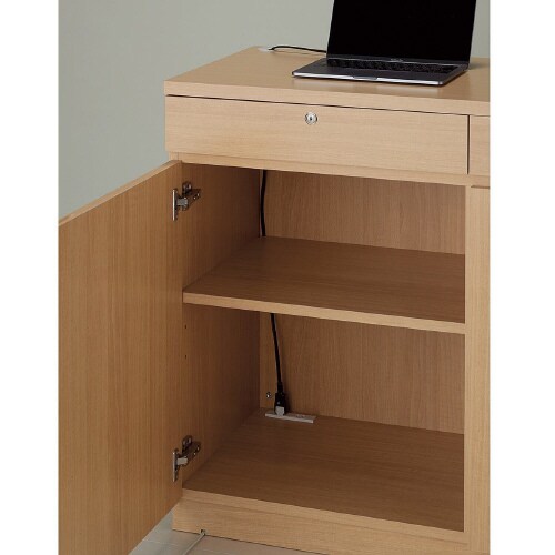 木製バックカウンター D50cm エクリュ