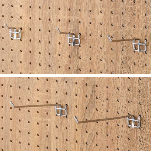 有孔パネル用フック(直径4mm)クロームL5cm