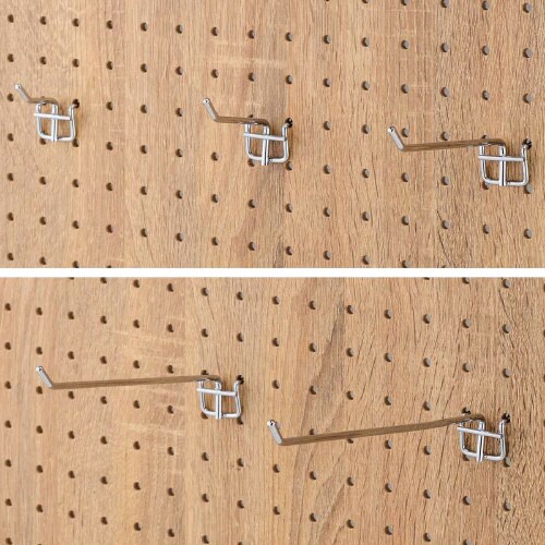 有孔パネル用フック(直径4mm)クロームL15cm