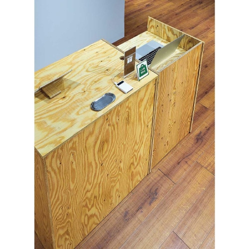 ラーチ合板レジ台 本体