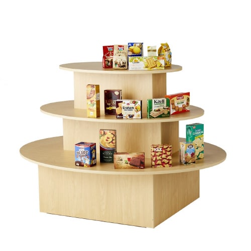 アイランド3段テーブル オーバル エクリュ