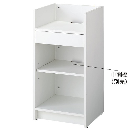 木製レジ台 ホワイト