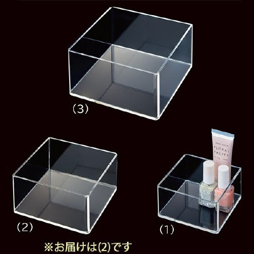 透明アクリルトレー 中 2個入