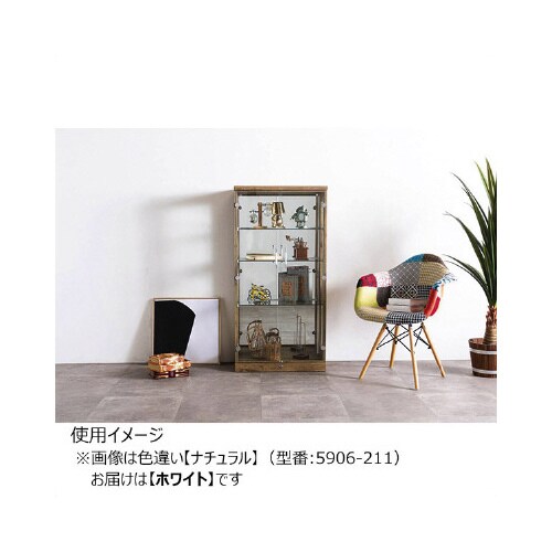 ショーケース オリーブ 幅64cm ホワイト