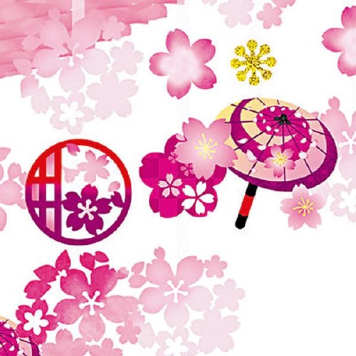 レトロ桜プリーツハンガー