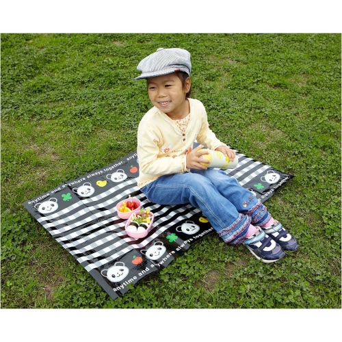 遠足マット るんるんパンダ ブラック 3セット