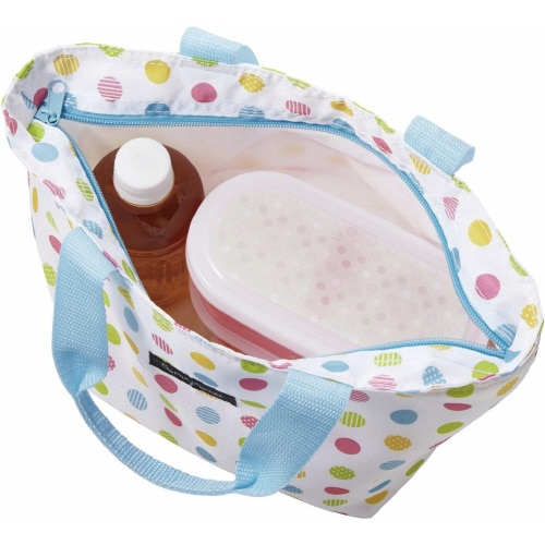 保冷弁当袋トート型 カラフルドット 2セット