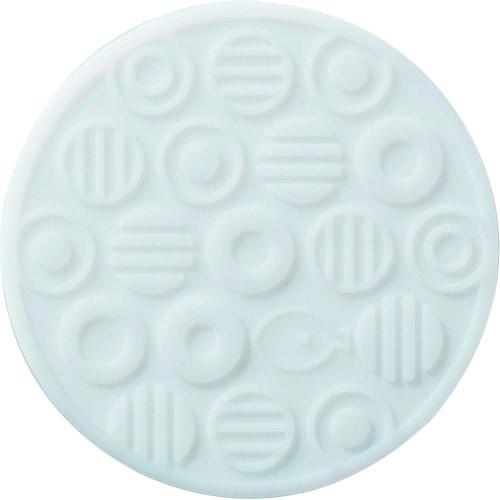 水玉シリコンコースター ホワイト 8セット