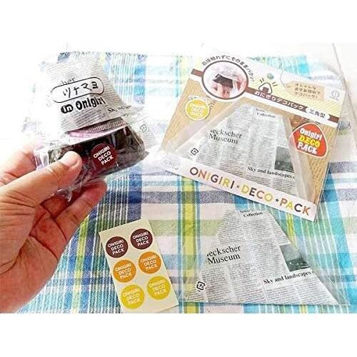 おにぎりデコパック三角型(英字新聞柄)6枚入×7