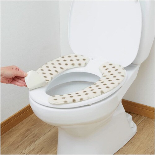 ペタポンふっくら便座シートボアドットモノ白×2
