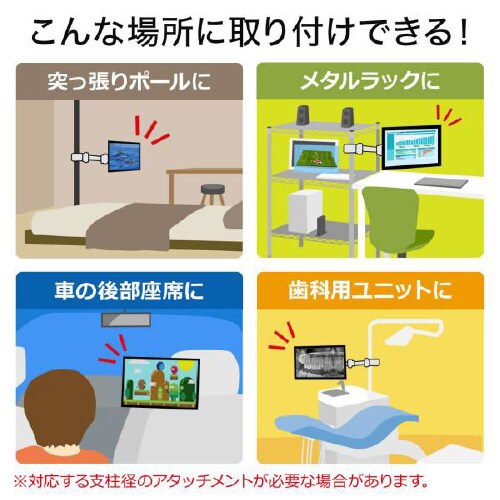 支柱取付け液晶モニタアーム