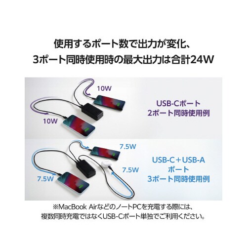 モバイルバッテリー10000mAhC2A1黒