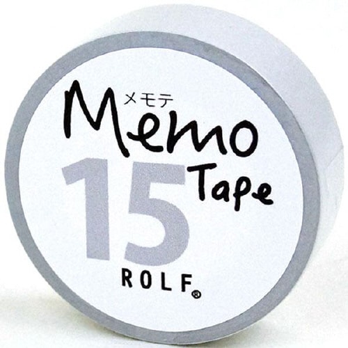 gnotesロール付箋 メモテ15mmグレー×20
