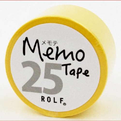 gnotesロール付箋メモテ25mmイエロー×10