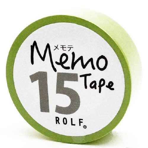 gnotesロール付箋メモテ15mmグリーン×20