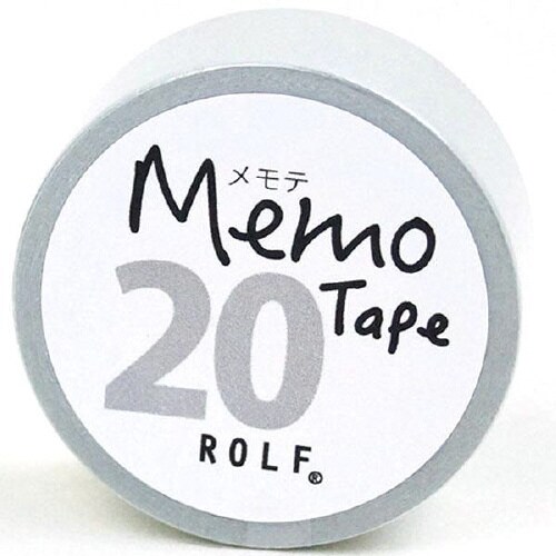 gnotesロール付箋 メモテ20mmグレー×10