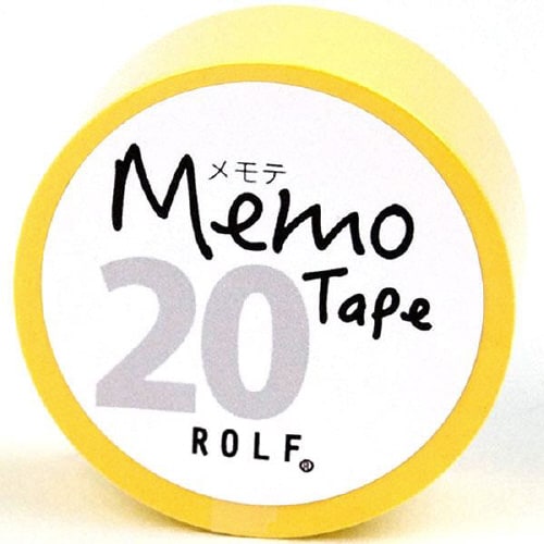 gnotesロール付箋メモテ20mmイエロー×10