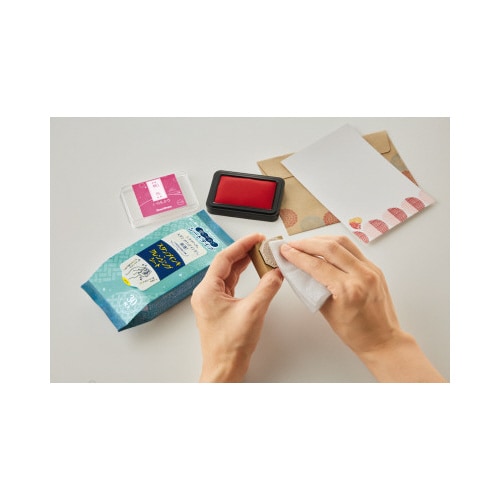 スタンプインキ・クレンジングシートx5
