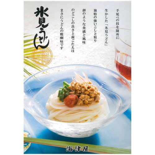 海津屋 氷見うどん 細麺 国内産小麦200g10個