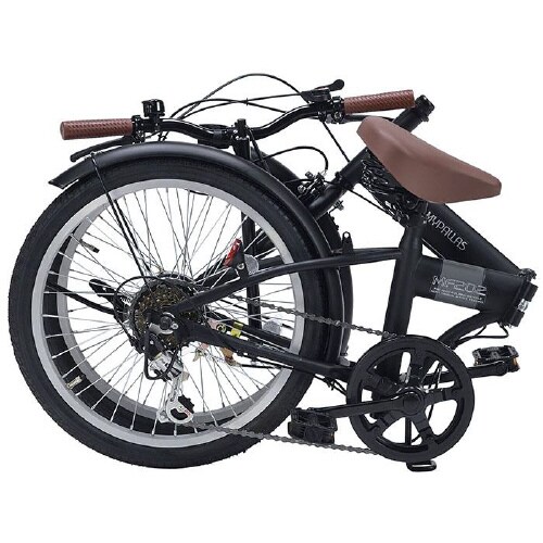 折畳自転車20・6段ギア マットブラック