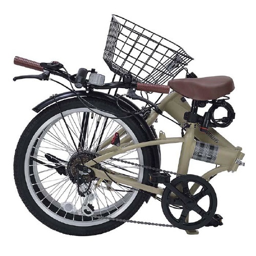 折畳自転車20・6段オールインワン サンドベージュ