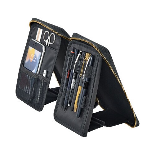 スタンドブックペンケース ジェットブラック