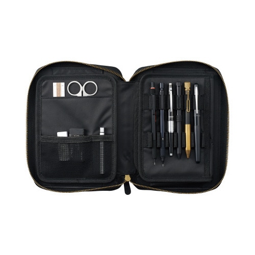 スタンドブックペンケース ジェットブラック