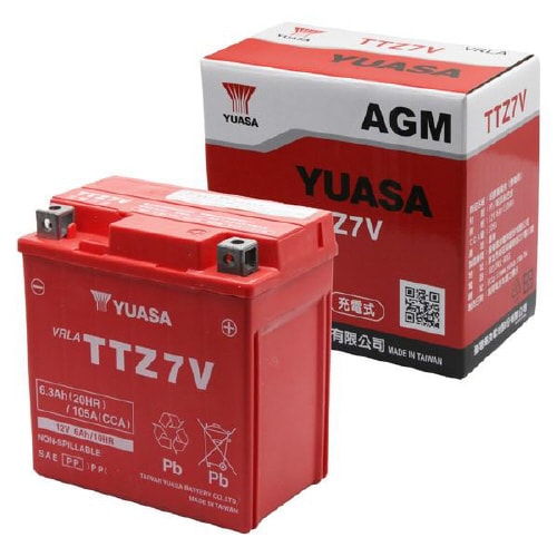 バイク用バッテリー 液入充電済み TTZ7V