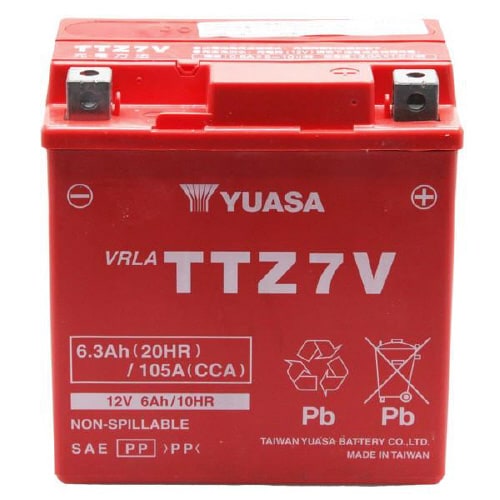 バイク用バッテリー 液入充電済み TTZ7V