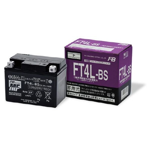バイク用バッテリー 液入充電済み FT4L−BS