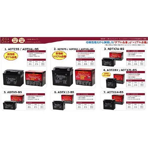 バイク用バッテリー 液入充電済み