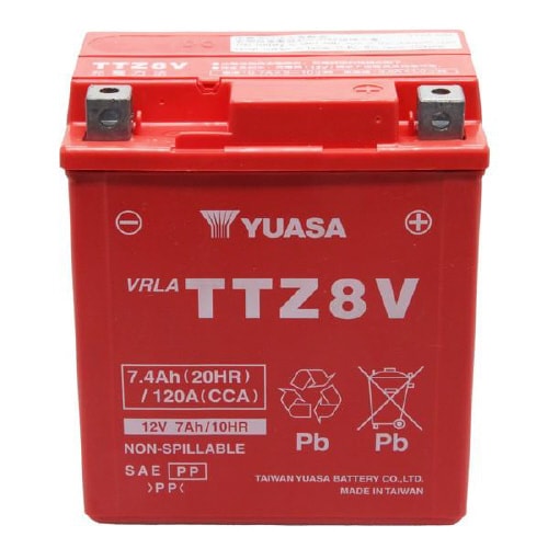 バイク用バッテリー 液入充電済み TTZ8V