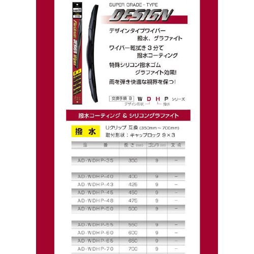 撥水コートデザインタイプワイパーブレード