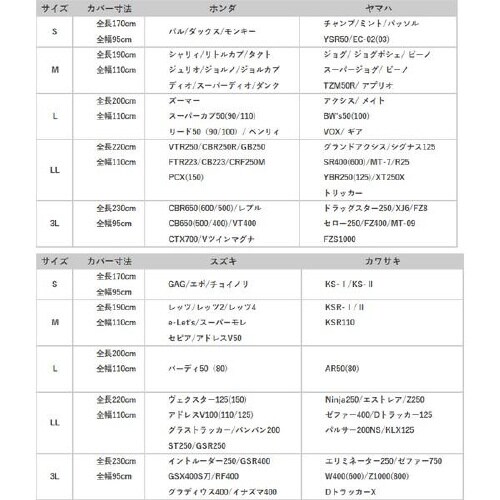 タフタバイクカバー IMA91402