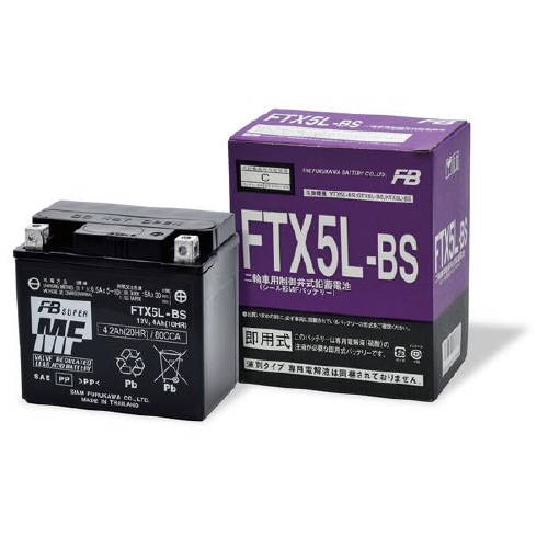 バイク用バッテリー 液入充電済み FTX5L−BS