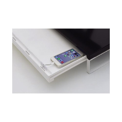 机上台 引出し付き 幅590mm 白 4セット