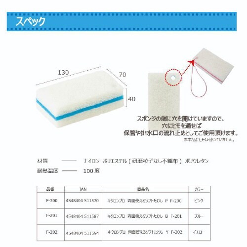 両面使えるソフトたわし B F−201×12