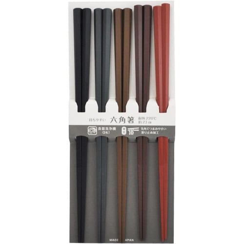 六角箸 23cm 5膳組×3