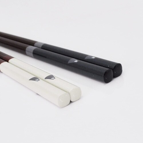 箸 桐箱入富士ペア ブラック/ホワイト