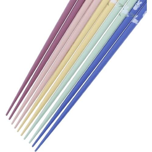 箸 客用 5膳セット 乾漆野うさぎ×2